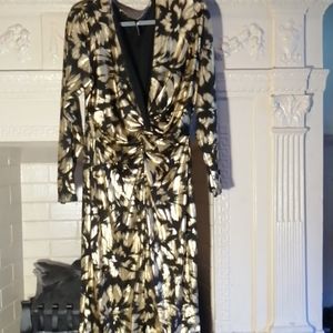 Black and gold maxi dress